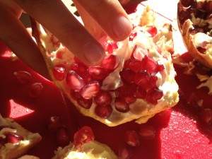 Pomegranates from a neighbor in Croatia, and juiced by hand in Turkey. Grace.