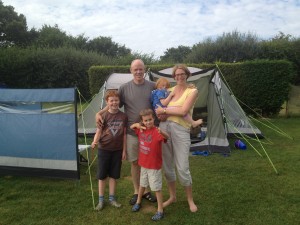 Fun new sword-fighting friends Phil, Katherine, Robert, Owen, and Megan camping in Kent, UK