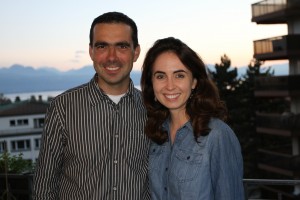 Falls Church friends Sarah and Jean in Lausanne, Switzerland