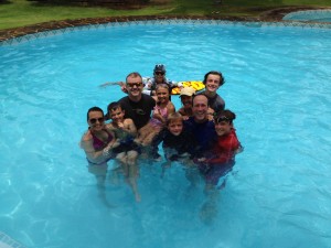 We're grateful for the Howell family's eagerness to help our search for a beach spot ... and play in the pool.