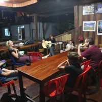 Chillaxing with Ayana, Rachael, Amy, Annie, and Dan near the Burma border.