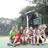 The Lady Basketball Game team, so kind to at least one non-basketballer.
