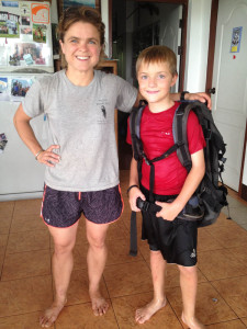Hosannah passes forward her Free Burma Rangers-tested backpack to a future ranger.