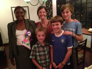 Esther helped control our chaos in Nairobi.