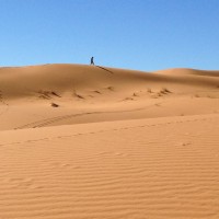 Orange of Sahara sand dunes...